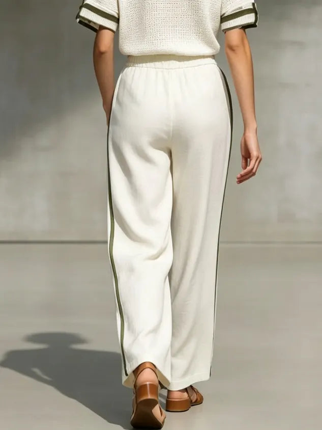 Casual Plain Split Joint Straight Pants