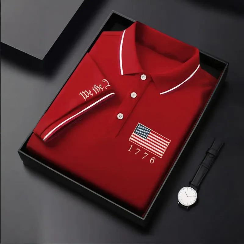 Men's We The People Fourth Of July America 1776 Patriotic Polo Shirt