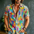 Men's Retro Bohemian Hippie Style Printed Shirt