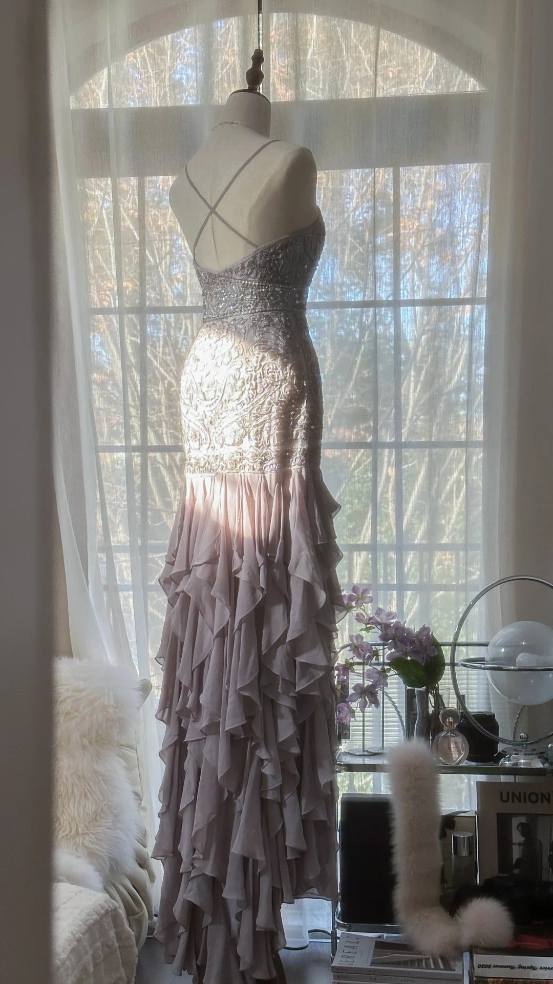 Vintage Evening Dresses, Sleeveless Long Party Gowns  25519