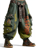 Men's Halloween themed contrasting pants for summer and autumn fb06