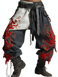 Summer and autumn Japanese men's loose contrast color retro trousers pants bc4e