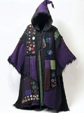 wizardEthnic print hooded robe 259e