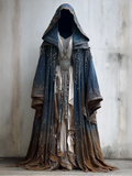 Men's Fashion Starry Galaxy Hooded Cape fcaf
