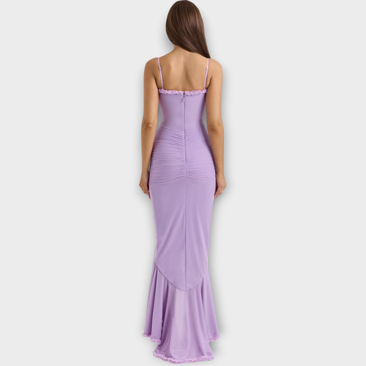 Elegant Ruffled Evening Gown