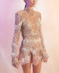 Crystal Embellished Willow Mini Dress