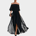 Off-Shoulder Flow Maxi Dress