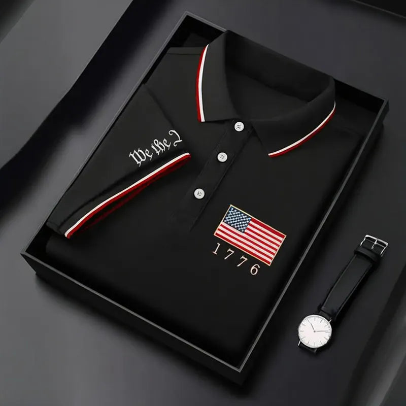 Men's We The People Fourth Of July America 1776 Patriotic Polo Shirt