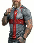 Men's Summer Viking Cross Print Short-Sleeve T-Shirt 5593
