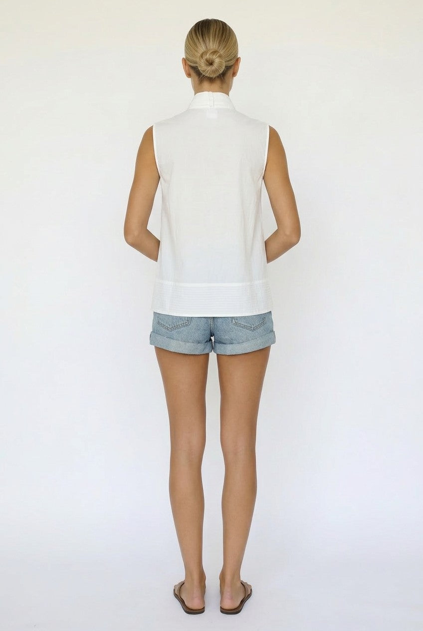 STITCH DETAIL DETACHABLE BOW TOP