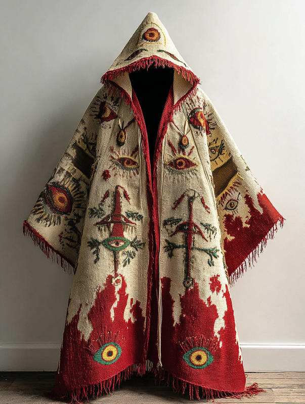 Halloween exaggerated design hooded cape  29ca