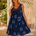 Islora – Sleeveless Lace Look-Yoke Summer Dress
