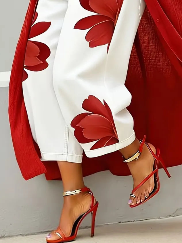 Casual Zipper Loose Bloomers Ankle Pants O-Line Daily Trousers