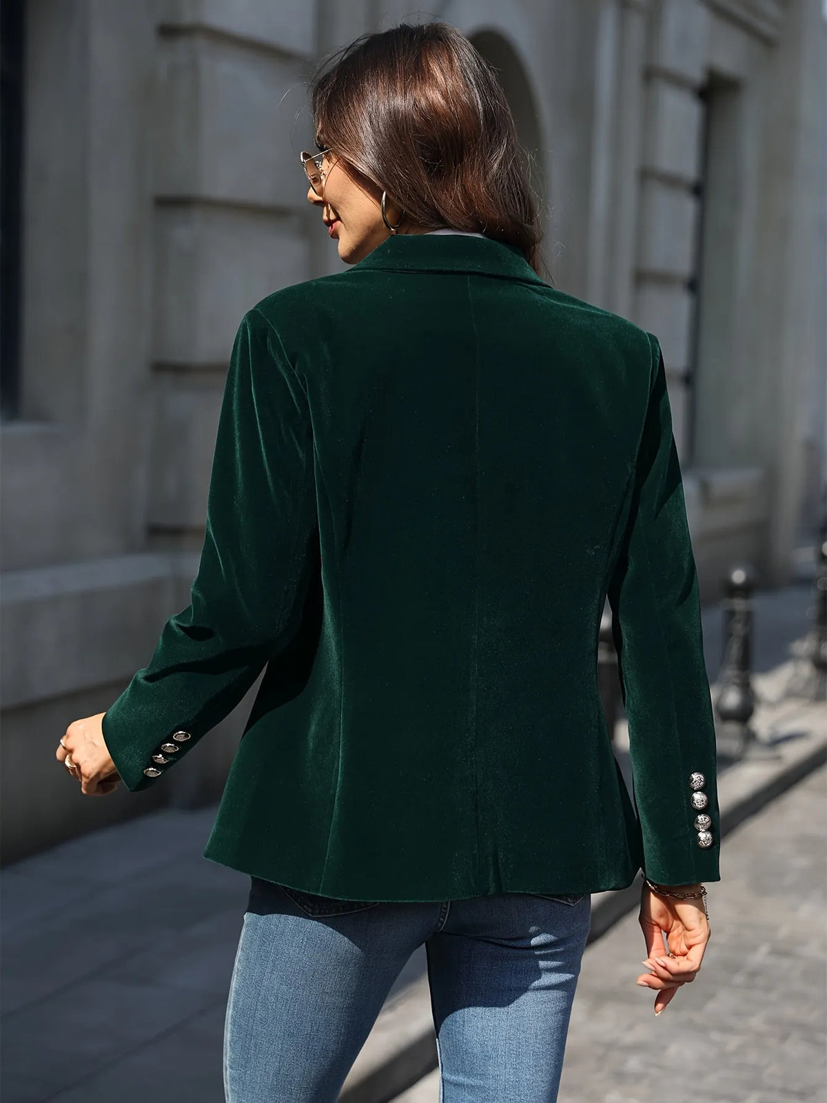 Women's Autumn and Winter Fashion Velvet Blazer