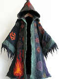 Men's Fashion Starry Galaxy Hooded Cape 9bd4
