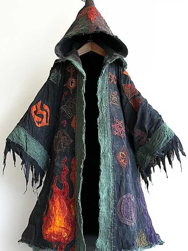 Men's Fashion Starry Galaxy Hooded Cape 9bd4