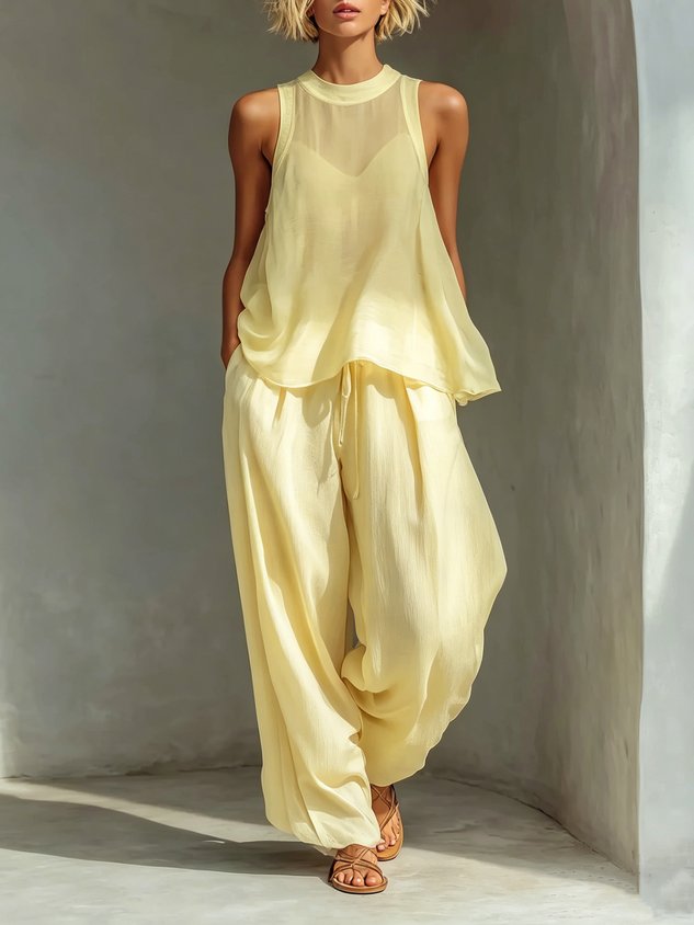 Elegant Plain  Blouse No  Inner Vest