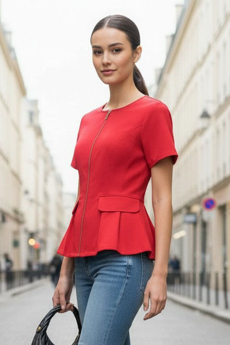 CONTOUR ZIP BLOUSE