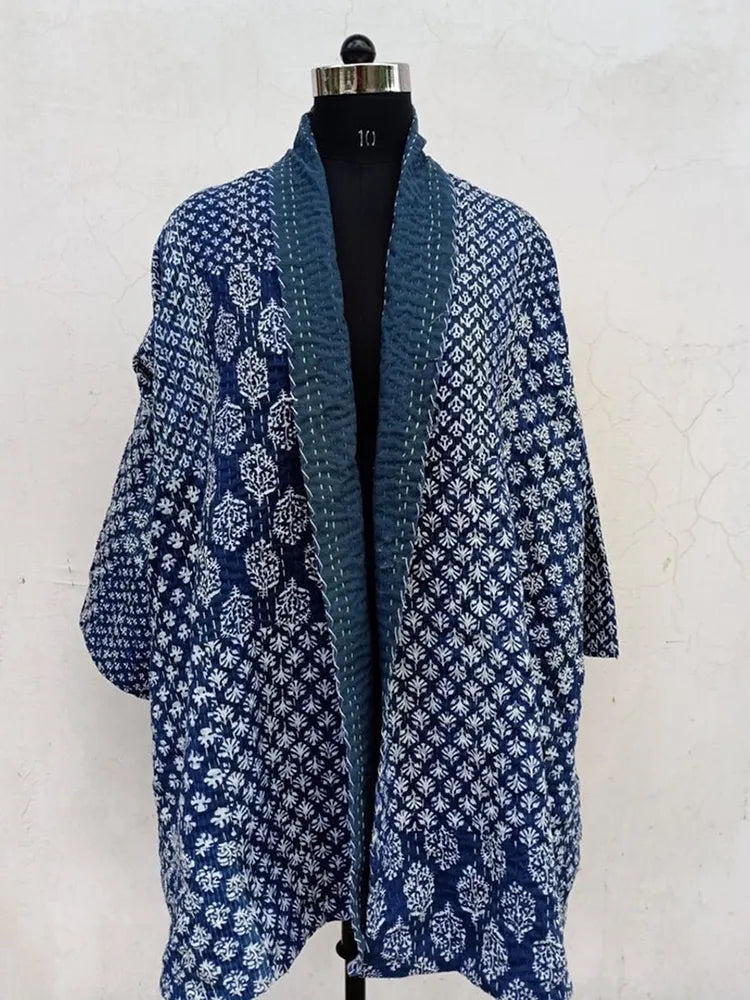 Japanese Style Quilting Design Splicing Kimono