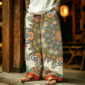 Men's Retro Geometry Hippie Style Pattern Casual Pants