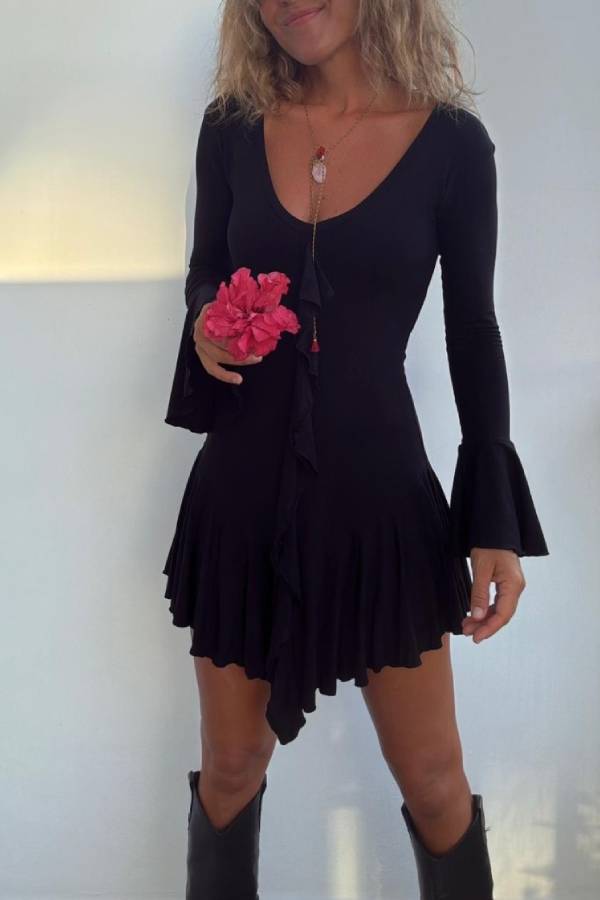 PANTON black, short dress