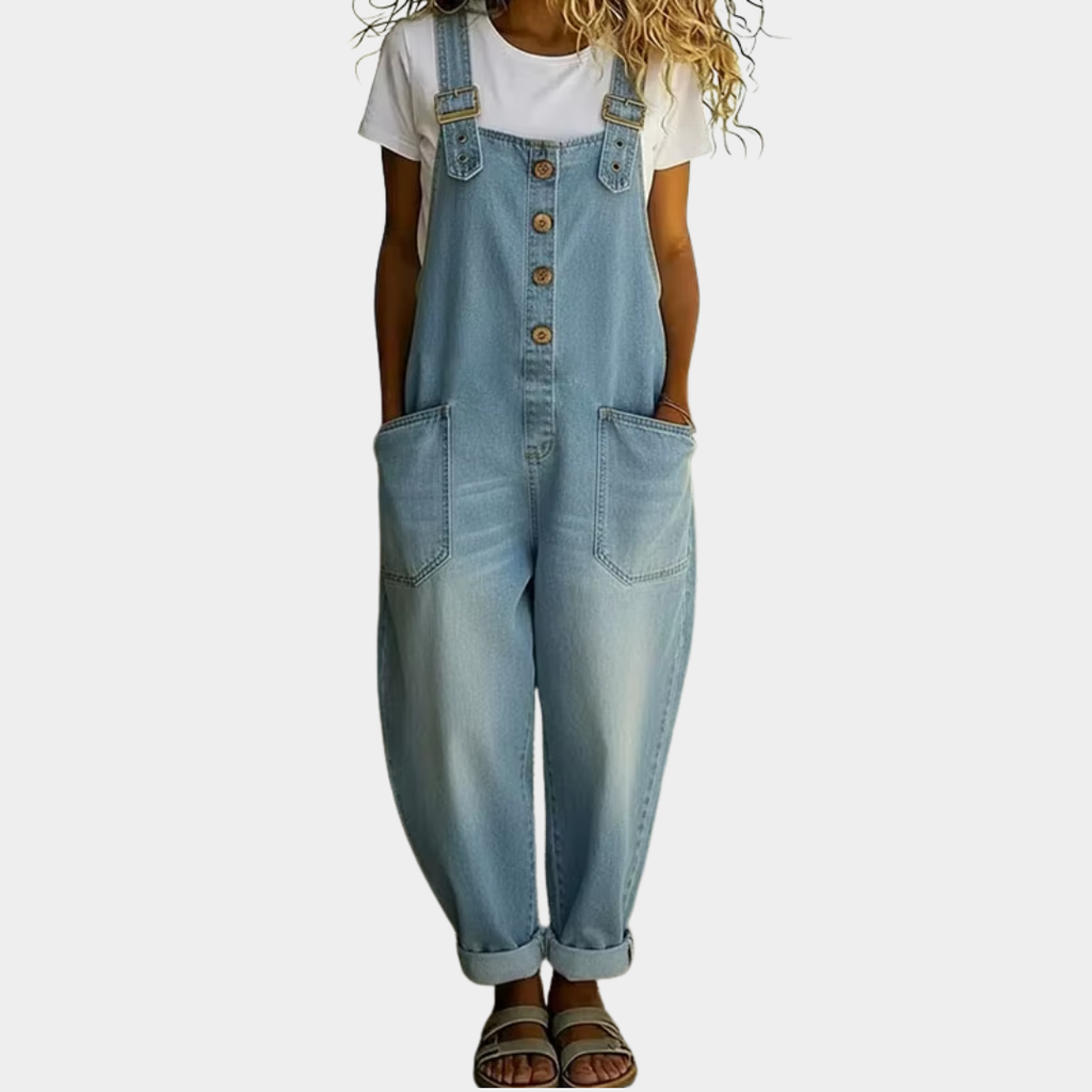 Denim Overalls for Women | Soft Cotton Adjustable Strap Overalls