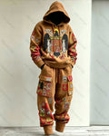 Men's Fashion Embroidered Hoodie and Pants Two-Piece Set2292