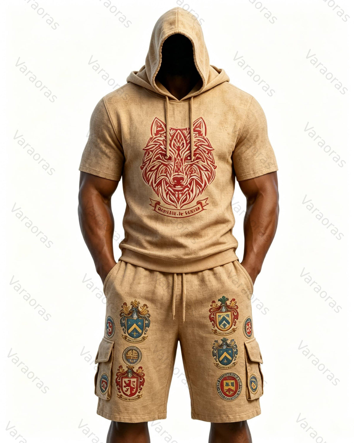 Men's Fashion Embroidered Hoodie and Pants Two-Piece Set2402