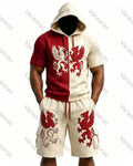 Men's Fashion Embroidered Hoodie and Pants Two-Piece Set2913