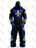 Men's Fashion Embroidered Hoodie and Pants Two-Piece Set4356