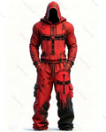 Men's Fashion Embroidered Hoodie and Pants Two-Piece Set  2064