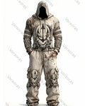 Men's Fashion-Inspired Embroidered Hoodie and Pants Two-Piece Set 8052