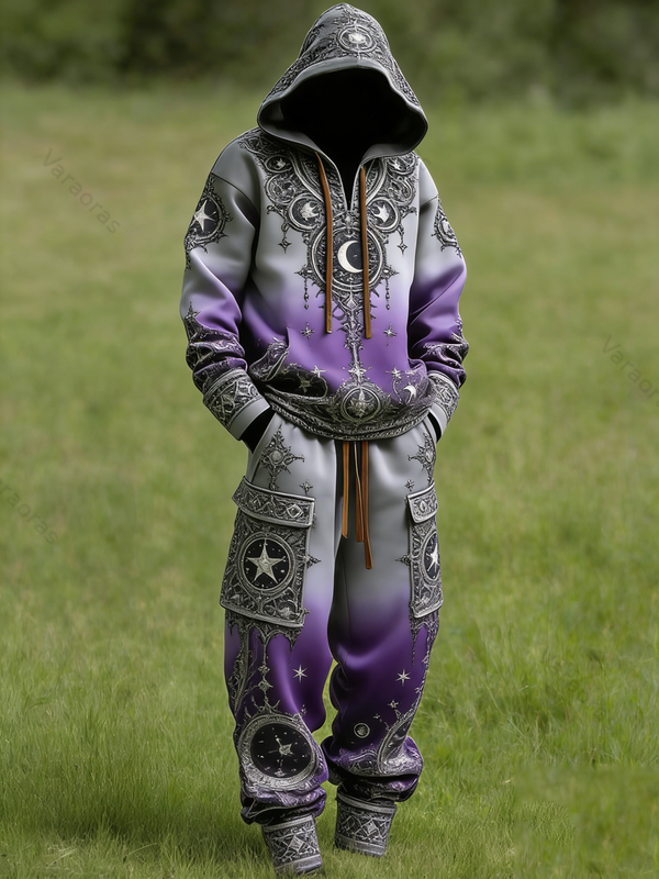 Men's Fashion Hoodie and Pants Two-Piece Set5102
