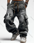 Men's Summer Outdoor Fashion Trousers with Viking Tree of Life Trousers 6716