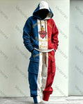 Men's Fashion Embroidered Hoodie and Pants Two-Piece Set9768