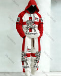 Men's Fashion St George's Day Theme Hoodie and Pants Two-Piece Set 9886