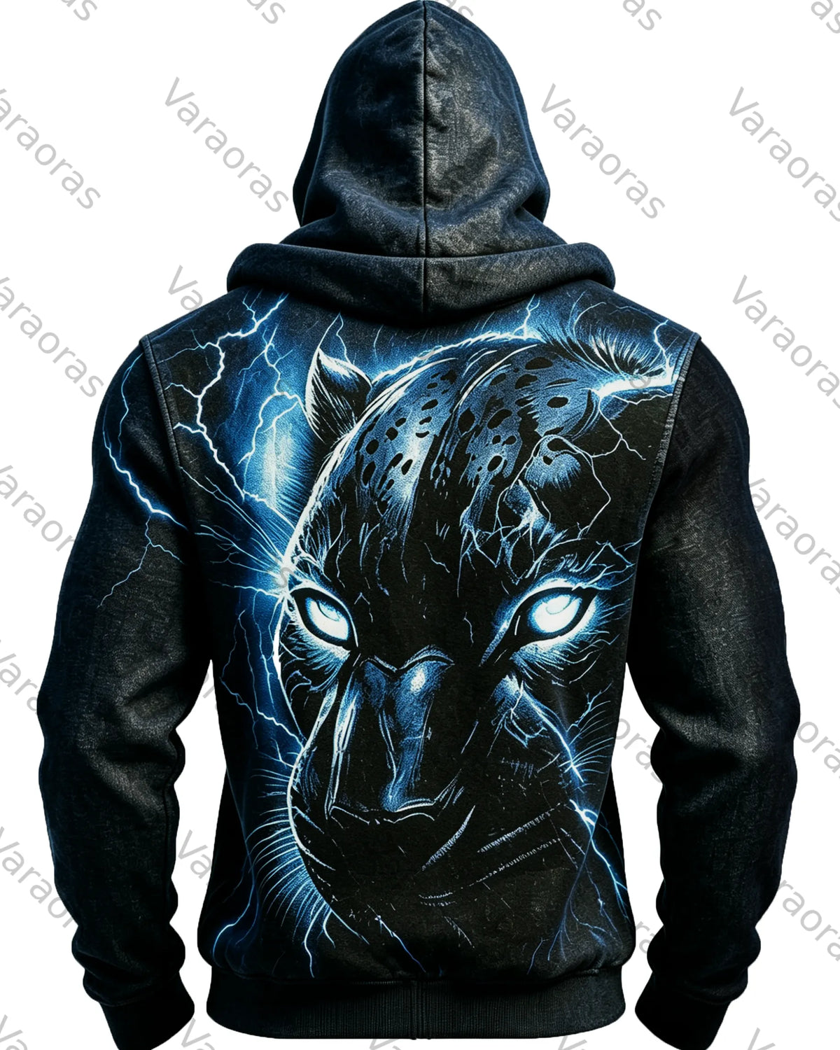 Men's Fashion Viking Contrast Color Embroidered Hoodie & Pants Two-Piece Set 7705